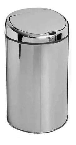 Lixeira automática redonda 6 litros aço inox - kzi - KAZALINDA Menor preço em Lixeira automática redonda 6 litros aço inox - kzi - KAZALINDA