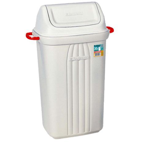 Lixeira basculante 30 litros com tampa Sanremo Menor preço em Lixeira basculante 30 litros com tampa Sanremo