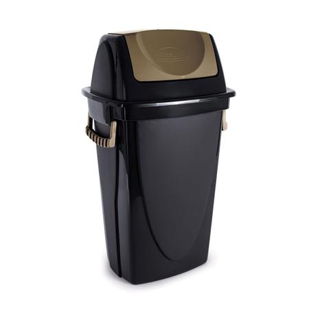 Lixeira basculante ecoblack 40 litros Plasútil - PLASUTIL Menor preço em Lixeira basculante ecoblack 40 litros Plasútil - PLASUTIL