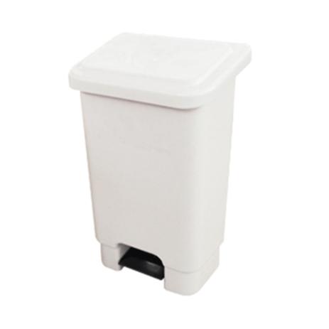 Lixeira branca c/ Pedal 50l - Haste Metal. e porta saco - TBN Menor preço em Lixeira branca c/ Pedal 50l - Haste Metal. e porta saco - TBN