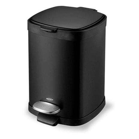 Lixeira Brinox Frame c/ Pedal 6L em Aço Carbono Preto - 3064/100 Menor preço em Lixeira Brinox Frame c/ Pedal 6L em Aço Carbono Preto - 3064/100