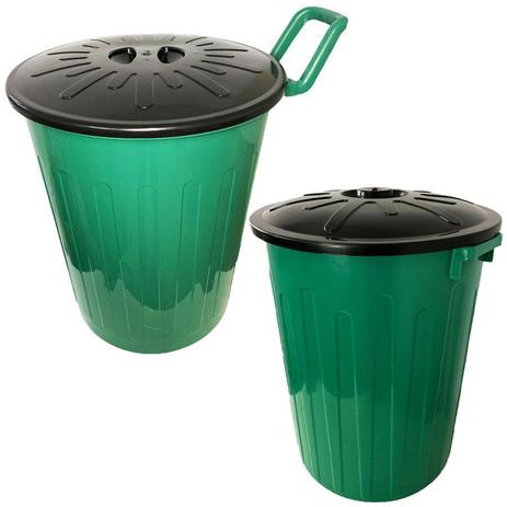Lixeira C/ Rodinha 100L + Lixeira 65L p/ Área de Lazer Verde - Arqplast é boa?