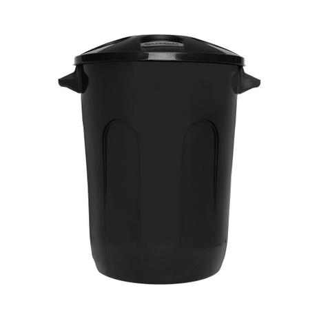 Lixeira/cesto fechado plástico com tampa eco nature preto 60l - Jaguar Menor preço em Lixeira/cesto fechado plástico com tampa eco nature preto 60l - Jaguar