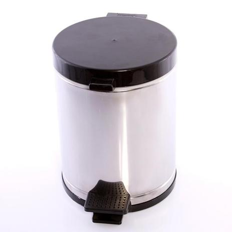 Lixeira Com Pedal 4,5 Litros Inox Com Tampa Preta Viel 3507 Menor preço em Lixeira Com Pedal 4,5 Litros Inox Com Tampa Preta Viel 3507