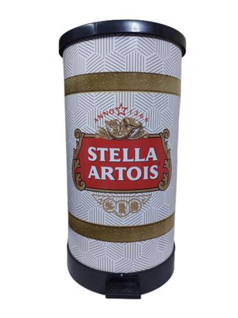 Lixeira Com Pedal Redonda De Metal Personalizada 30 Litros Branco Stel - ZEF Menor preço em Lixeira Com Pedal Redonda De Metal Personalizada 30 Litros Branco Stel - ZEF