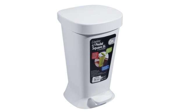Lixeira Com Pedal Square 5 Litros Branco Coza - Brinox é boa?