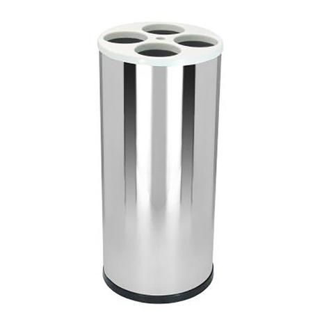 Lixeira de Copos de Água em Aço Inox 24x50cm Com Tampa Plastica - Jsn Menor preço em Lixeira de Copos de Água em Aço Inox 24x50cm Com Tampa Plastica - Jsn