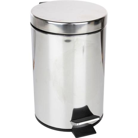 Lixeira de Inox 3l com Pedal - Casa video Menor preço em Lixeira de Inox 3l com Pedal - Casa video