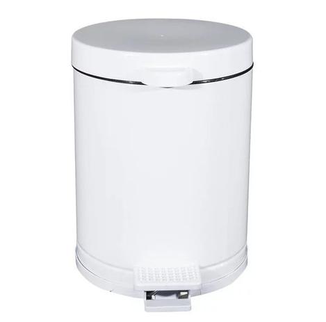 Lixeira de Metal 4,5 L Branca com Pedal e Tampa Plástica - Viel Menor preço em Lixeira de Metal 4,5 L Branca com Pedal e Tampa Plástica - Viel