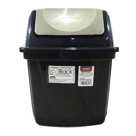 Lixeira De Pia Basculante Ecoblack 6,5 Litros R.3484 Plasutil Menor preço em Lixeira De Pia Basculante Ecoblack 6,5 Litros R.3484 Plasutil