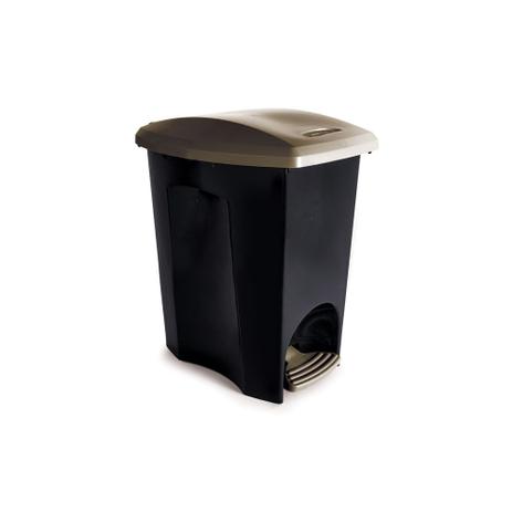 Lixeira e-black c/ pedal - 7 l - Plasutil Menor preço em Lixeira e-black c/ pedal - 7 l - Plasutil