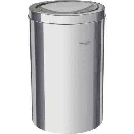 Lixeira em aço inox com tampa basculante 12 L - Tramontina Menor preço em Lixeira em aço inox com tampa basculante 12 L - Tramontina