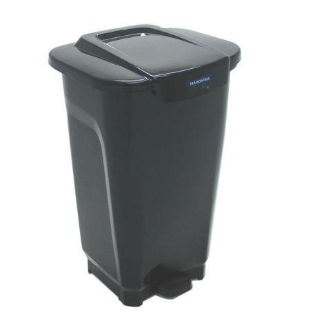 Lixeira em plastico t-force preto 50l - Tramontina Menor preço em Lixeira em plastico t-force preto 50l - Tramontina