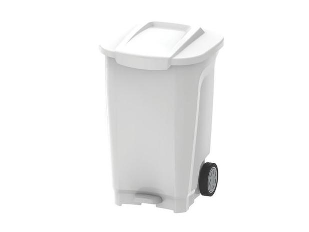 Lixeira Empresarial com Rodas T-Force 100L Branco - Tramontina Menor preço em Lixeira Empresarial com Rodas T-Force 100L Branco - Tramontina