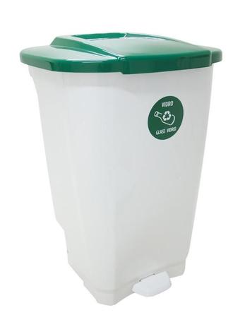Lixeira Empresarial T-Force 100L Branco/Verde - Tramontina Menor preço em Lixeira Empresarial T-Force 100L Branco/Verde - Tramontina
