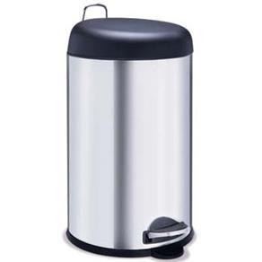 Lixeira inox c/pedal 5l - tampa preta Cód.7747 - Coza utilidade plástica ltda Menor preço em Lixeira inox c/pedal 5l - tampa preta Cód.7747 - Coza utilidade plástica ltda