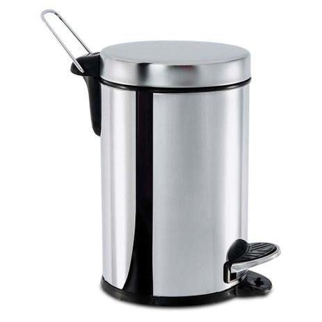 Lixeira inox c/pedal e balde 3 lts Cód.7749 - Coza utilidade plástica ltda Menor preço em Lixeira inox c/pedal e balde 3 lts Cód.7749 - Coza utilidade plástica ltda