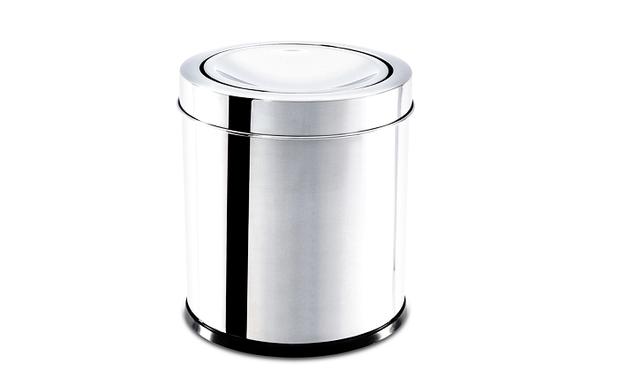 Lixeira inox c/tamp basculante 15,5x17cm brinox Menor preço em Lixeira inox c/tamp basculante 15,5x17cm brinox