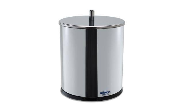Lixeira Inox c/Tampa - 5,4L - Decorline Lixeiras - Brinox Menor preço em Lixeira Inox c/Tampa - 5,4L - Decorline Lixeiras - Brinox