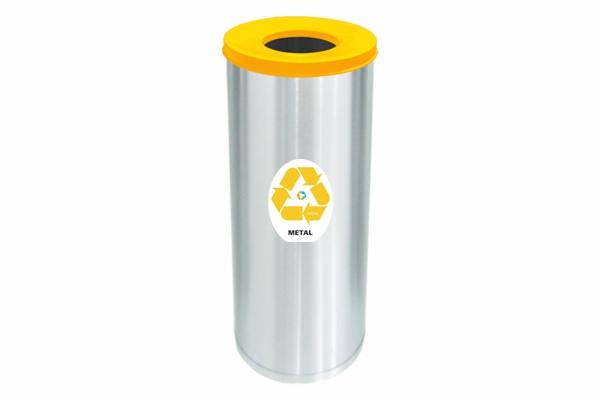 Lixeira Inox Com Abertura Superior 32 Litros Metal Amarela - Só Lixeiras Menor preço em Lixeira Inox Com Abertura Superior 32 Litros Metal Amarela - Só Lixeiras