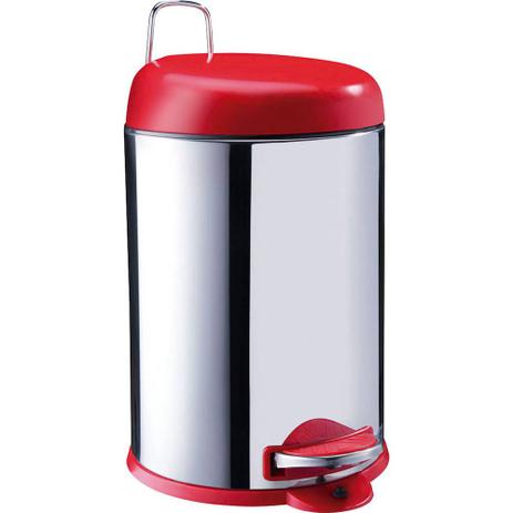 Lixeira Inox com pedal e Balde 5 Litros tampa Vermelha  3048-212 - Brinox é boa?