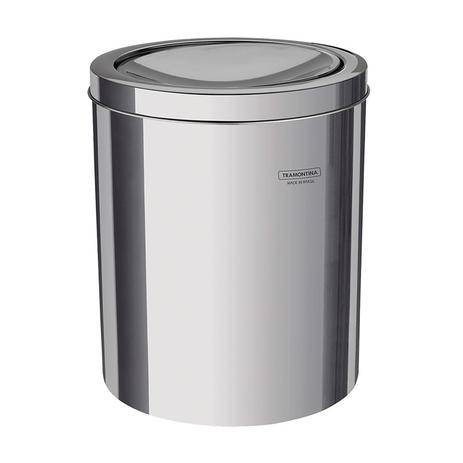 Lixeira Inox Com Tampa Basc Swing 5L Tramontina Menor preço em Lixeira Inox Com Tampa Basc Swing 5L Tramontina