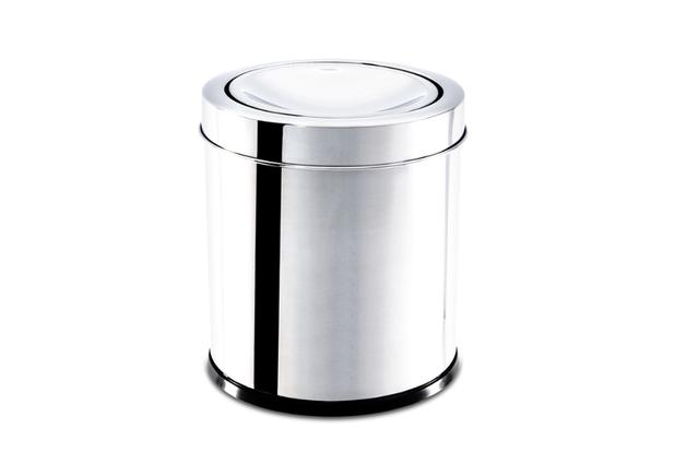 Lixeira Inox com Tampa Basculante 3,2 Litros - Decorline Lixeiras 15,5 x 17 cm - Brinox Menor preço em Lixeira Inox com Tampa Basculante 3,2 Litros - Decorline Lixeiras 15,5 x 17 cm - Brinox