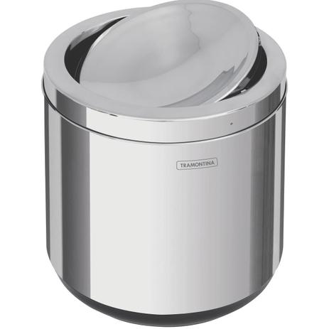 Lixeira Inox Tramontina Cápsula Basculante com Acabamento Polido e Base em Polipropileno 7 L 94540/020 Menor preço em Lixeira Inox Tramontina Cápsula Basculante com Acabamento Polido e Base em Polipropileno 7 L 94540/020