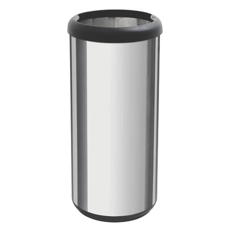 Lixeira inox tramontina com acabamento polido, aro e base preta em polipropileno 40l Menor preço em Lixeira inox tramontina com acabamento polido, aro e base preta em polipropileno 40l