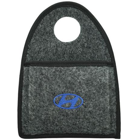 Lixeira Lixinho Automotiva Carro Carpete Logo Bordado Hyundai para Câmbio Grafite - S/m é boa?