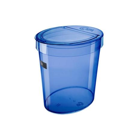 Lixeira Oval Retro Azul 5 Litros - Coza Menor preço em Lixeira Oval Retro Azul 5 Litros - Coza