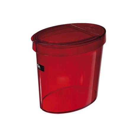 Lixeira Oval Vermelha 5,0 Litros - Coza Menor preço em Lixeira Oval Vermelha 5,0 Litros - Coza