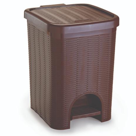 Lixeira Para Banehro de Plástico 12 Litros com Pedal Marrom - Nitron é boa?