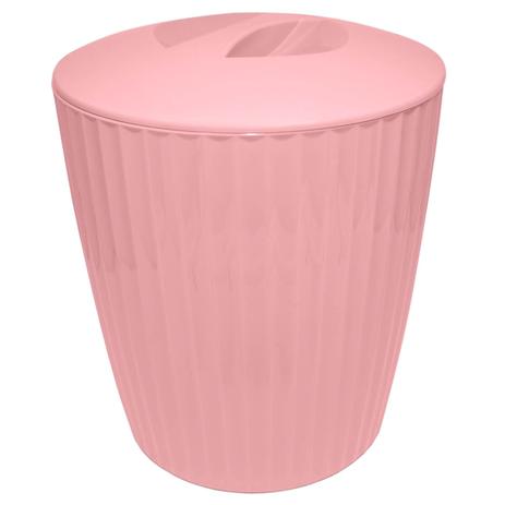 Lixeira Para Banheiro Cozinha Escritório Com Tampa Groove Ou Rosa Quartz Fechado Menor preço em Lixeira Para Banheiro Cozinha Escritório Com Tampa Groove Ou Rosa Quartz Fechado