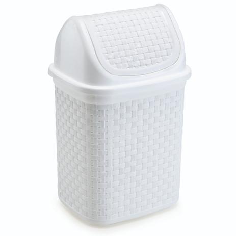 Lixeira Para Cozinha de Plástico com Basculante 4,5 L Branco - Nitron Menor preço em Lixeira Para Cozinha de Plástico com Basculante 4,5 L Branco - Nitron