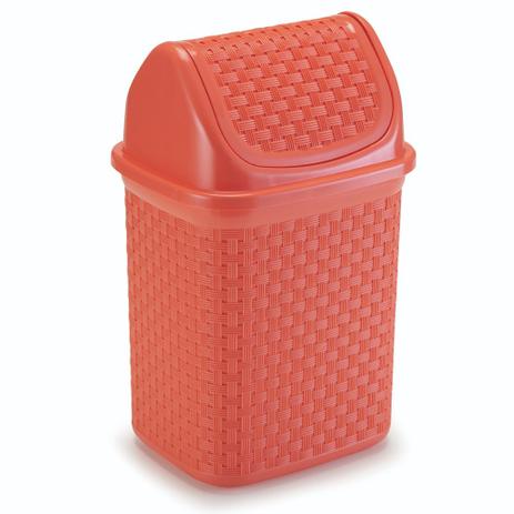 Lixeira Para Cozinha de Plástico com Basculante 4,5 L Coral - Nitron Menor preço em Lixeira Para Cozinha de Plástico com Basculante 4,5 L Coral - Nitron