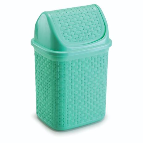 Lixeira Para Cozinha de Plástico com Basculante 4,5 L Verde - Nitron Menor preço em Lixeira Para Cozinha de Plástico com Basculante 4,5 L Verde - Nitron
