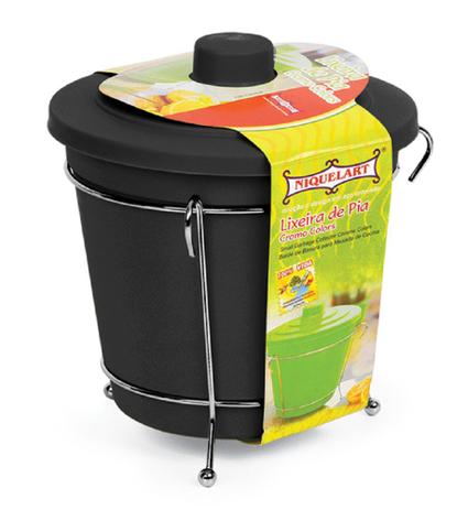 Lixeira para Pia com Suporte Cromo Colors Preto 311-7 - Niquelart é boa?