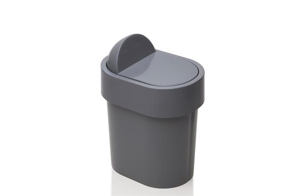 Lixeira para Pia com Tampa Fixa 4 Litros Cinza - Só Lixeiras Menor preço em Lixeira para Pia com Tampa Fixa 4 Litros Cinza - Só Lixeiras
