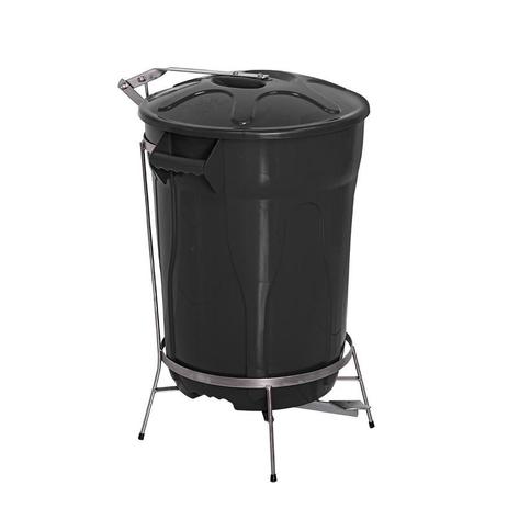 Lixeira Pedal de Aço Preta 100 litros - Jsn Menor preço em Lixeira Pedal de Aço Preta 100 litros - Jsn