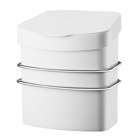Lixeira Pia Future com Suporte Cromado Ventosa Branco 2L - 26479 Menor preço em Lixeira Pia Future com Suporte Cromado Ventosa Branco 2L - 26479