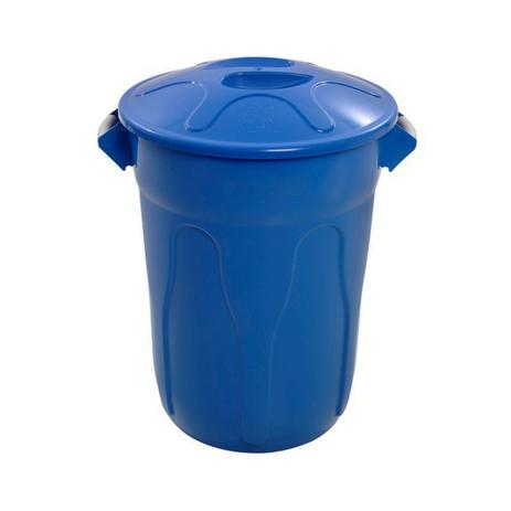 Lixeira Plástica Azul c/Tampa 100 Litros - Jsn Menor preço em Lixeira Plástica Azul c/Tampa 100 Litros - Jsn