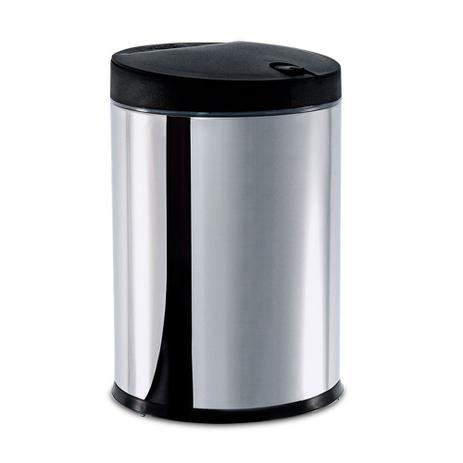 Lixeira Press Inox Com Tampa 4 Litros Decorline Preto Brinox Menor preço em Lixeira Press Inox Com Tampa 4 Litros Decorline Preto Brinox