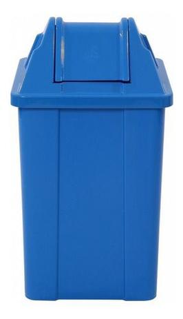 Caixa Plastica Com Tampa 100 Litros Lixeira Quadrada De Plastico Com Tampa Vai Vem 100 Litros Jsn Lixeira E Cesto De Lixo Magazine Luiza
