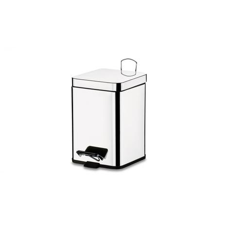 Lixeira Quadrada Inox Com Pedal/Balde 6L Brinox Menor preço em Lixeira Quadrada Inox Com Pedal/Balde 6L Brinox