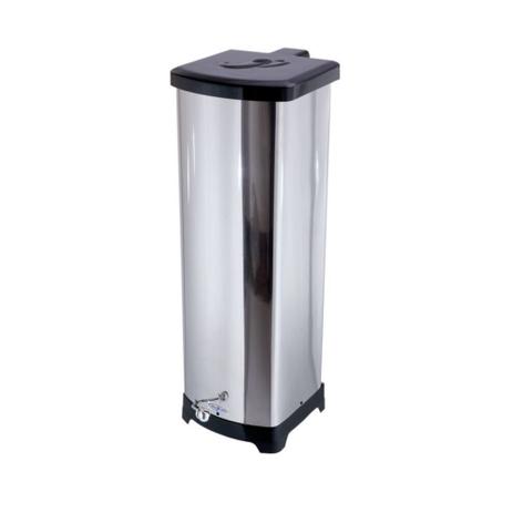 Lixeira Quadrada Inox Com Pedal Esfera - Tampa Plástica 30L - CM Design é boa?