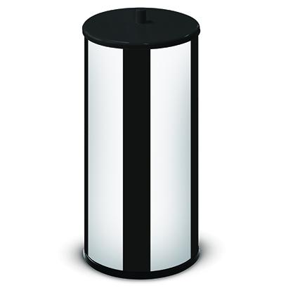 Lixeira redonda de inox com tampa de plastico preta 9l - Martinazzo Menor preço em Lixeira redonda de inox com tampa de plastico preta 9l - Martinazzo