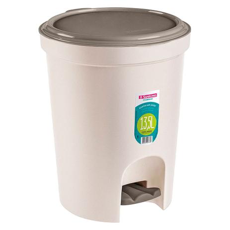 Lixeira Redonda De Plástico Com Pedal 13 Litros Sanremo Menor preço em Lixeira Redonda De Plástico Com Pedal 13 Litros Sanremo