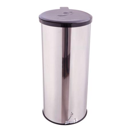 Lixeira Redonda Inox Com Pedal Esfera - Tampa Plástica 50L - CM Design Menor preço em Lixeira Redonda Inox Com Pedal Esfera - Tampa Plástica 50L - CM Design