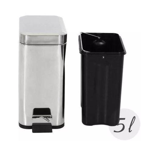 Lixeira Retangular Aço Inox Com Pedal E Balde 5 Litros Kala é boa?